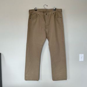 Levi’s 501 Original Fit Twill Jeans in Timberwolf Twill Brown | Size 40/32
